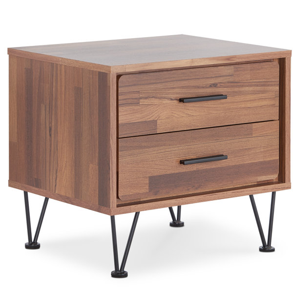 Mistana™ Wolfe Solid + Manufactured Wood Nightstand & Reviews Wayfair